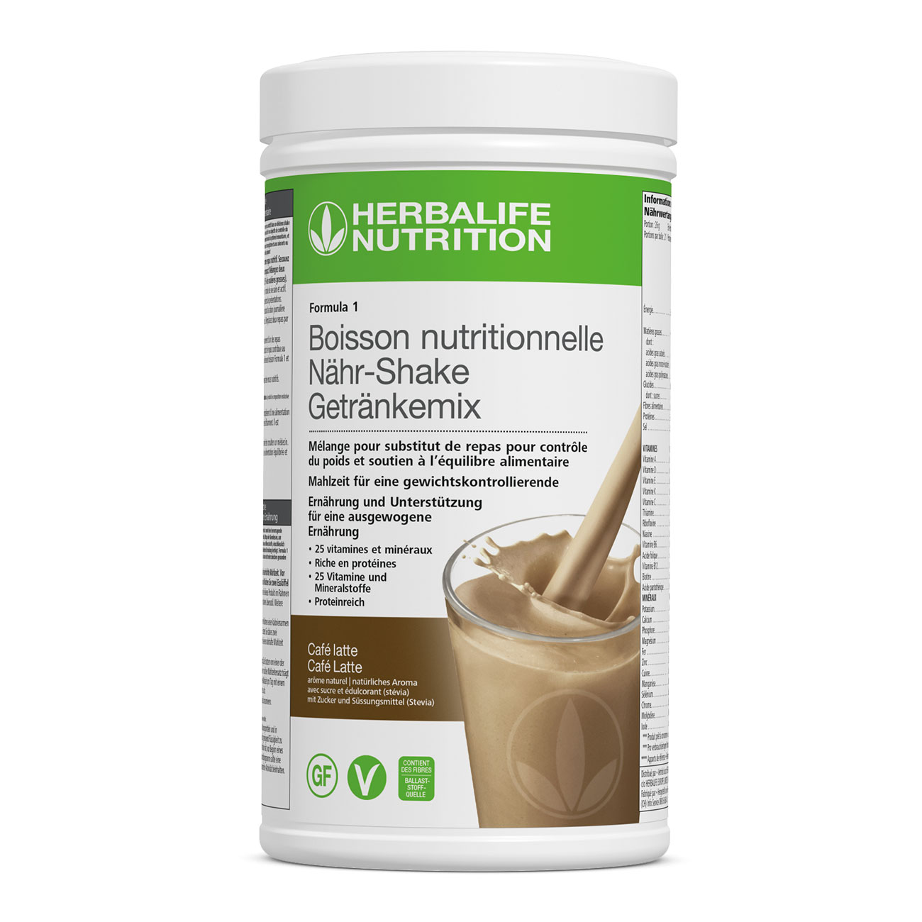 Boisson Nutritionnelle Formula 1 Café latte 550g Herbalife Nutrition Switerland